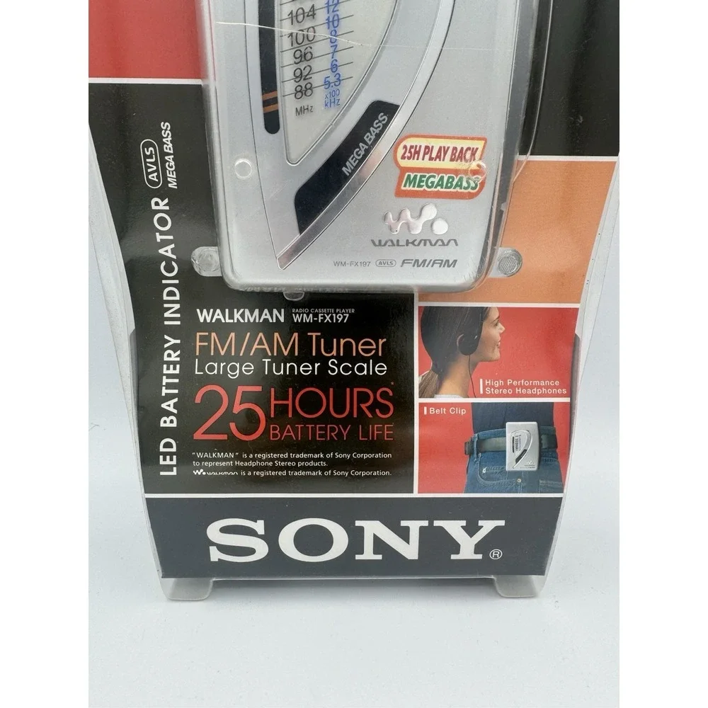 New Sealed Sony Walkman WM-FX197 AM/FM Mega Bass Cassette Player – NOS 2005 VTG